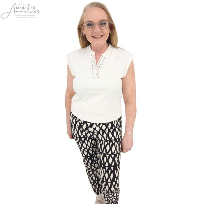 Z Lady Day Broek Leanne 7/8 Ruta print